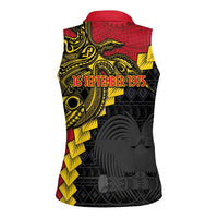 Papua New Guinea Independence Day Women Sleeveless Polo Shirt Bird-of-paradise Melanesian Tattoo LT03 - Polynesian Pride