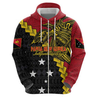 Papua New Guinea Independence Day Zip Hoodie Bird-of-paradise Melanesian Tattoo LT03 - Polynesian Pride
