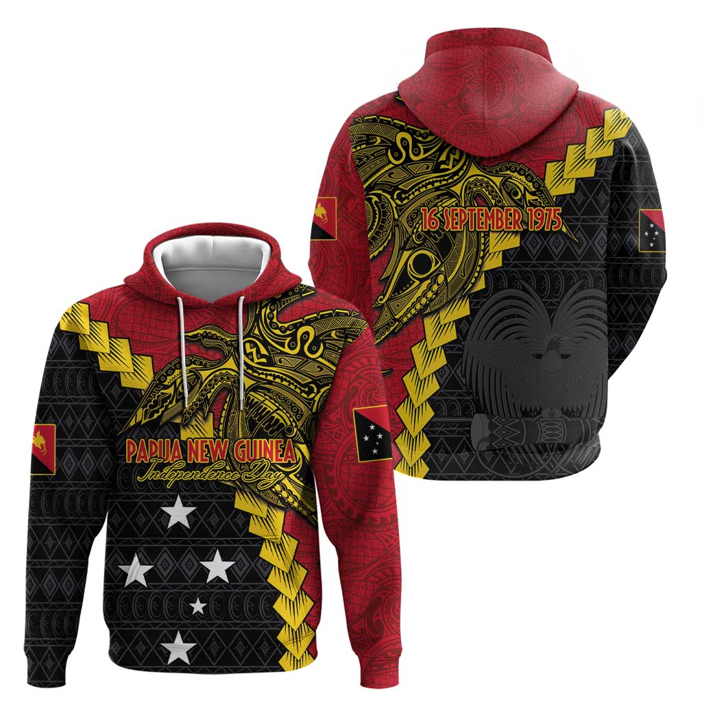 Papua New Guinea Independence Day Zip Hoodie Bird-of-paradise Melanesian Tattoo LT03 - Polynesian Pride