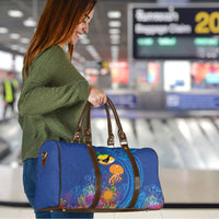 Hawaiian Funny Fruits Sea Animals Travel Bag Mango Reef Triggerfish and Pineapple Turtle and Mandarin Jellyfish LT03 - Polynesian Pride