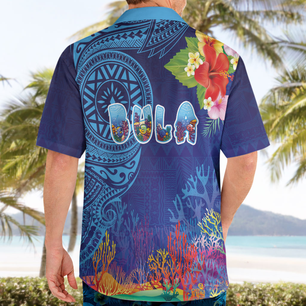 Fiji Day Hawaiian Shirt Coral Reef with Tapa Motifs and Hibiscus Ocean Vibe LT03 - Polynesian Pride