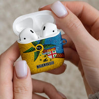 Malampa Fiji Day AirPods Case Tapa and Melanesian Patterns with Coat of Arms LT03 - Polynesian Pride