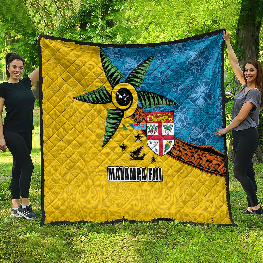 Malampa Fiji Day Quilt Tapa and Melanesian Patterns with Coat of Arms LT03 - Polynesian Pride