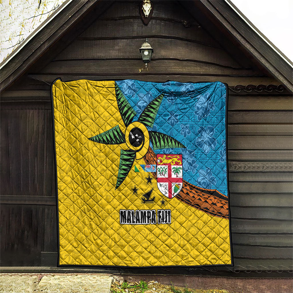 Malampa Fiji Day Quilt Tapa and Melanesian Patterns with Coat of Arms LT03 - Polynesian Pride