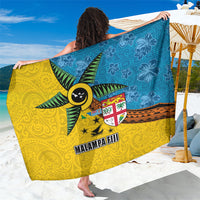 Malampa Fiji Day Sarong Tapa and Melanesian Patterns with Coat of Arms LT03 One Size 44 x 66 inches Multicolor - Polynesian Pride