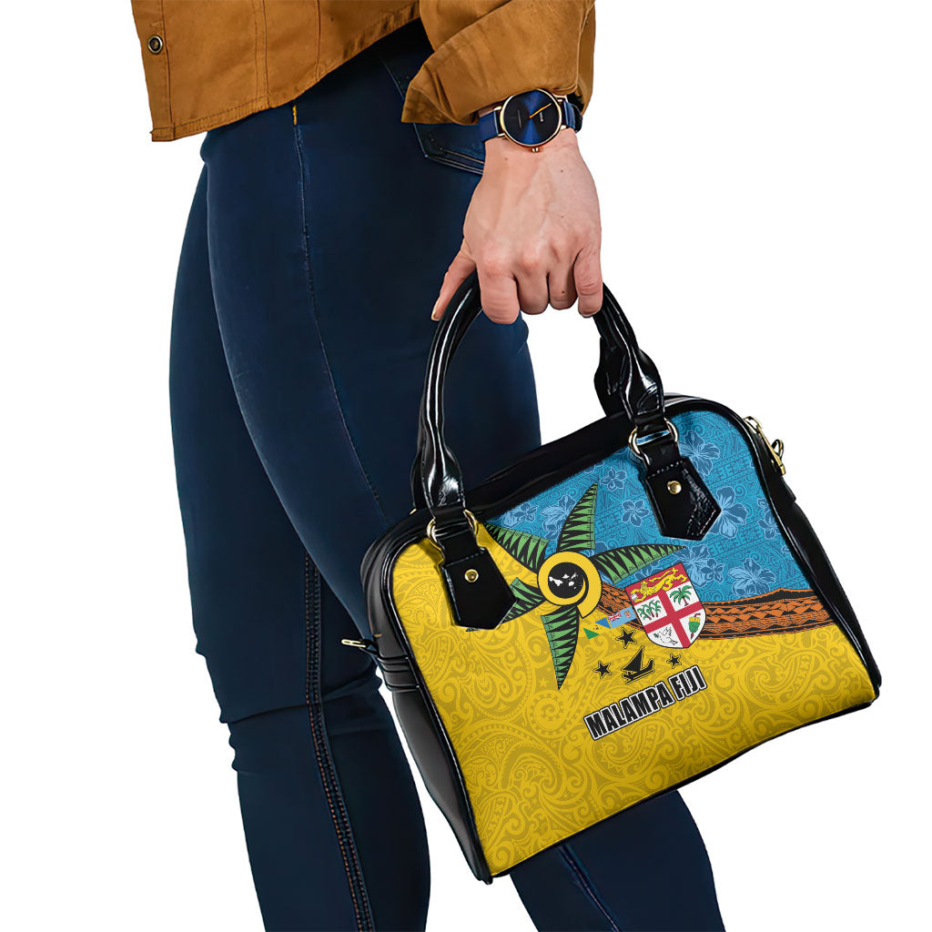 Malampa Fiji Day Shoulder Handbag Tapa and Melanesian Patterns with Coat of Arms LT03 - Polynesian Pride