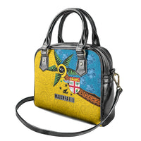 Malampa Fiji Day Shoulder Handbag Tapa and Melanesian Patterns with Coat of Arms LT03 - Polynesian Pride