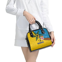 Malampa Fiji Day Shoulder Handbag Tapa and Melanesian Patterns with Coat of Arms LT03 - Polynesian Pride