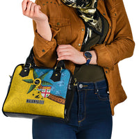 Malampa Fiji Day Shoulder Handbag Tapa and Melanesian Patterns with Coat of Arms LT03 - Polynesian Pride