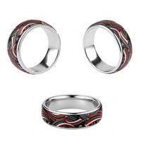 Traditional Samoan Tattoo Art Red Color Classic Ring - Polynesian Pride