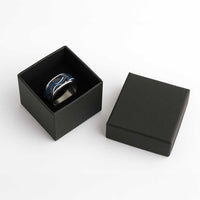 Traditional Samoan Tattoo Art Blue Color Classic Ring - Polynesian Pride