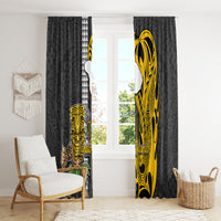Hawaii Lanai Island Window Curtain Hawaiian Warrior and Kakau Symbols Abstract Tattoo LT03 - Polynesian Pride