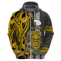 Custom Hawaii Lanai Island Hoodie Hawaiian Warrior and Kakau Symbols Abstract Tattoo LT03 - Polynesian Pride