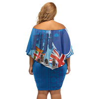 Fiji Rugby Sevens Family Matching Off Shoulder Short Dress and Hawaiian Shirt Commemorate Gold Medal - Rio de Janeiro 2016 LT03 - Polynesian Pride