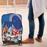 Fiji Rugby Sevens Luggage Cover Commemorate Gold Medal - Rio de Janeiro 2016 LT03 Blue - Polynesian Pride