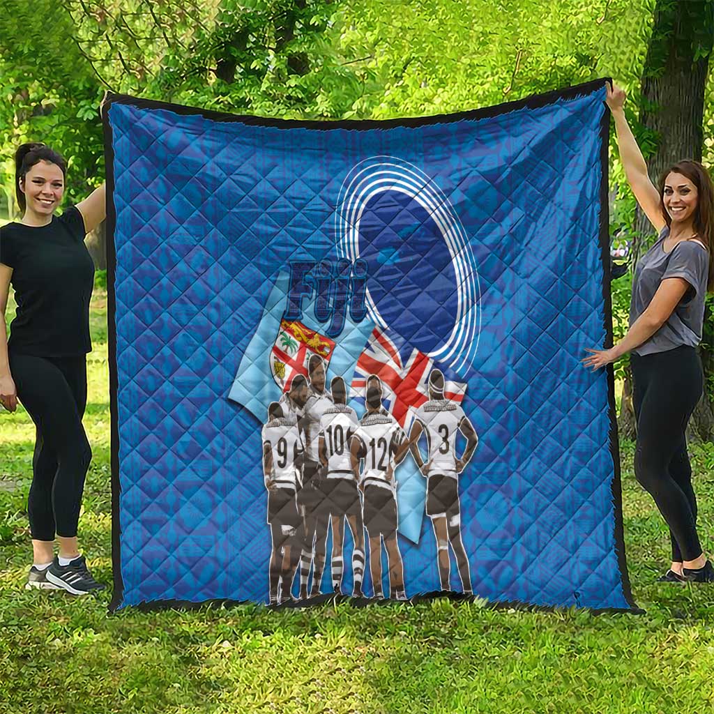 Fiji Rugby Sevens Quilt Commemorate Gold Medal - Rio de Janeiro 2016 LT03 - Polynesian Pride