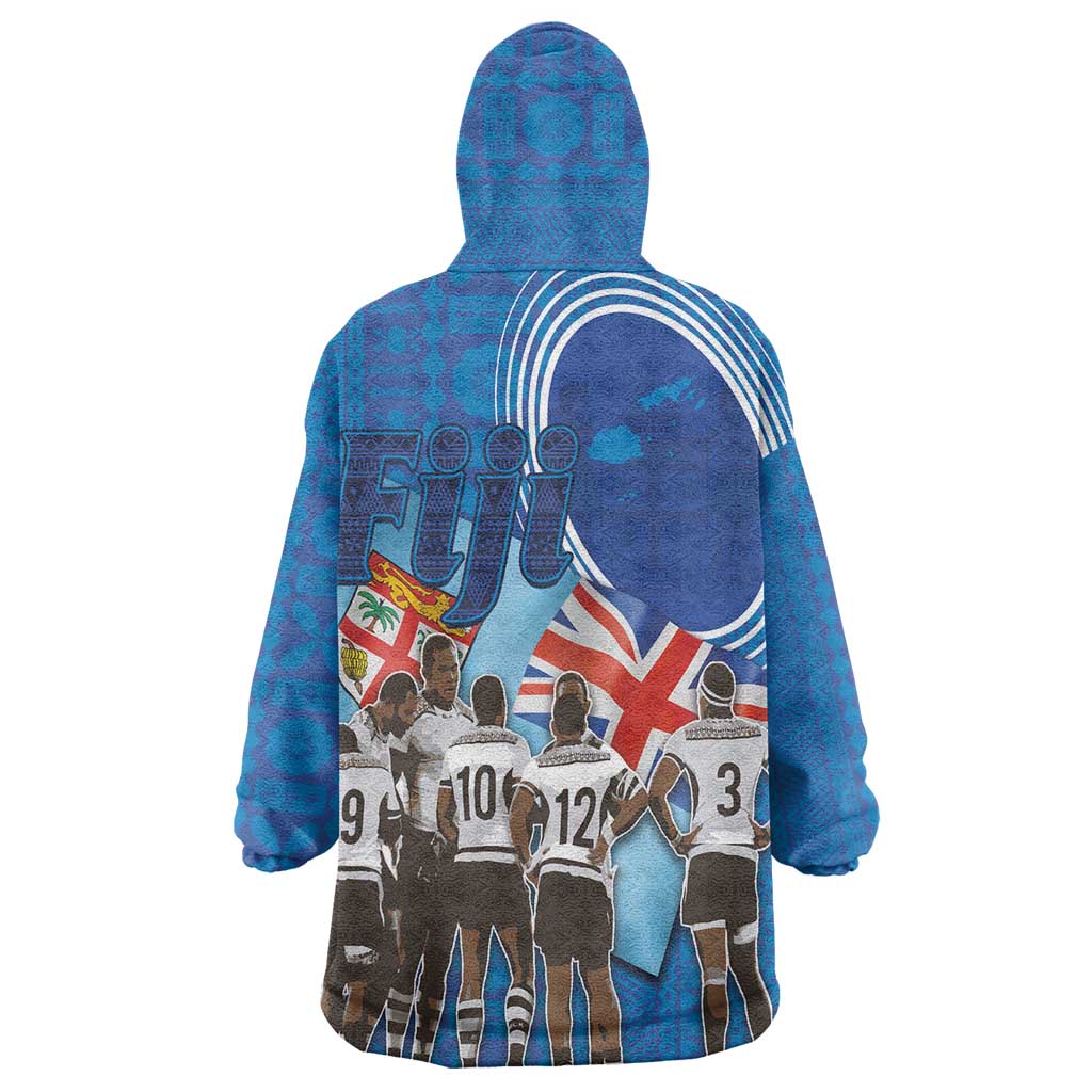 Fiji Rugby Sevens Wearable Blanket Hoodie Commemorate Gold Medal - Rio de Janeiro 2016 LT03 - Polynesian Pride