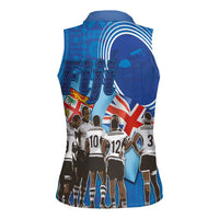 Fiji Rugby Sevens Women Sleeveless Polo Shirt Commemorate Gold Medal - Rio de Janeiro 2016 LT03 - Polynesian Pride
