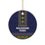 Philippines Merry Christmas Ceramic Ornament Maligayang Pasko with Parol and Xmas Pattern Barong Style
