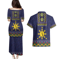 Philippines Merry Christmas Couples Matching Puletasi and Hawaiian Shirt Maligayang Pasko with Parol and Xmas Pattern Barong Style LT03 - Polynesian Pride