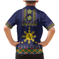 Philippines Merry Christmas Family Matching Mermaid Dress and Hawaiian Shirt Maligayang Pasko with Parol and Xmas Pattern Barong Style LT03 - Polynesian Pride