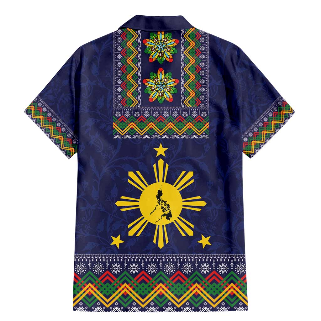 Philippines Merry Christmas Family Matching Mermaid Dress and Hawaiian Shirt Maligayang Pasko with Parol and Xmas Pattern Barong Style LT03 - Polynesian Pride