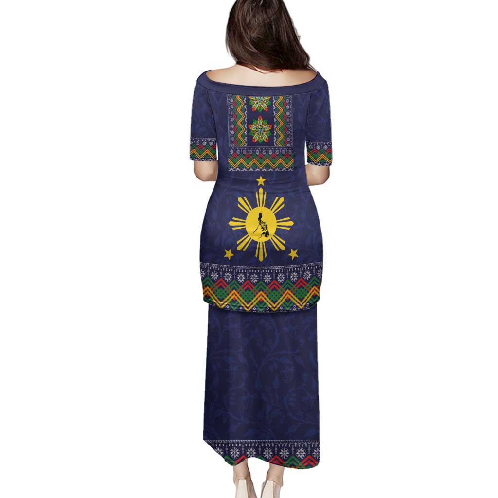 Philippines Merry Christmas Family Matching Puletasi and Hawaiian Shirt Maligayang Pasko with Parol and Xmas Pattern Barong Style LT03 - Polynesian Pride