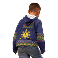 Philippines Merry Christmas Kid Hoodie Maligayang Pasko with Parol and Xmas Pattern Barong Style LT03 - Polynesian Pride