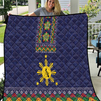 Philippines Merry Christmas Quilt Maligayang Pasko with Parol and Xmas Pattern Barong Style