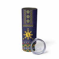Philippines Merry Christmas Skinny Tumbler Maligayang Pasko with Parol and Xmas Pattern Barong Style LT03 - Polynesian Pride