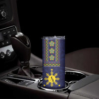 Philippines Merry Christmas Skinny Tumbler Maligayang Pasko with Parol and Xmas Pattern Barong Style LT03 - Polynesian Pride
