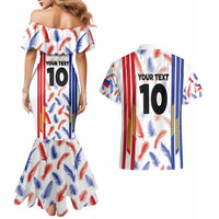 Custom Philippines Champions Football Jersey Couples Matching Mermaid Dress and Hawaiian Shirt LT03 - Polynesian Pride