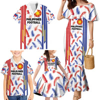 Custom Philippines Champions Football Jersey Family Matching Mermaid Dress and Hawaiian Shirt LT03 - Polynesian Pride