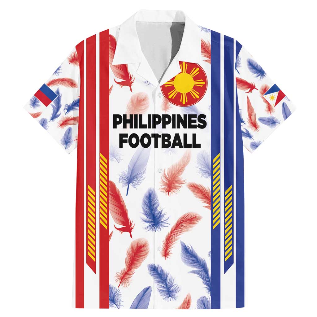 Custom Philippines Champions Football Jersey Family Matching Mermaid Dress and Hawaiian Shirt LT03 Dad's Shirt - Short Sleeve White - Polynesian Pride