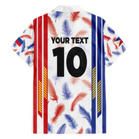 Custom Philippines Champions Football Jersey Family Matching Off The Shoulder Long Sleeve Dress and Hawaiian Shirt LT03 - Polynesian Pride