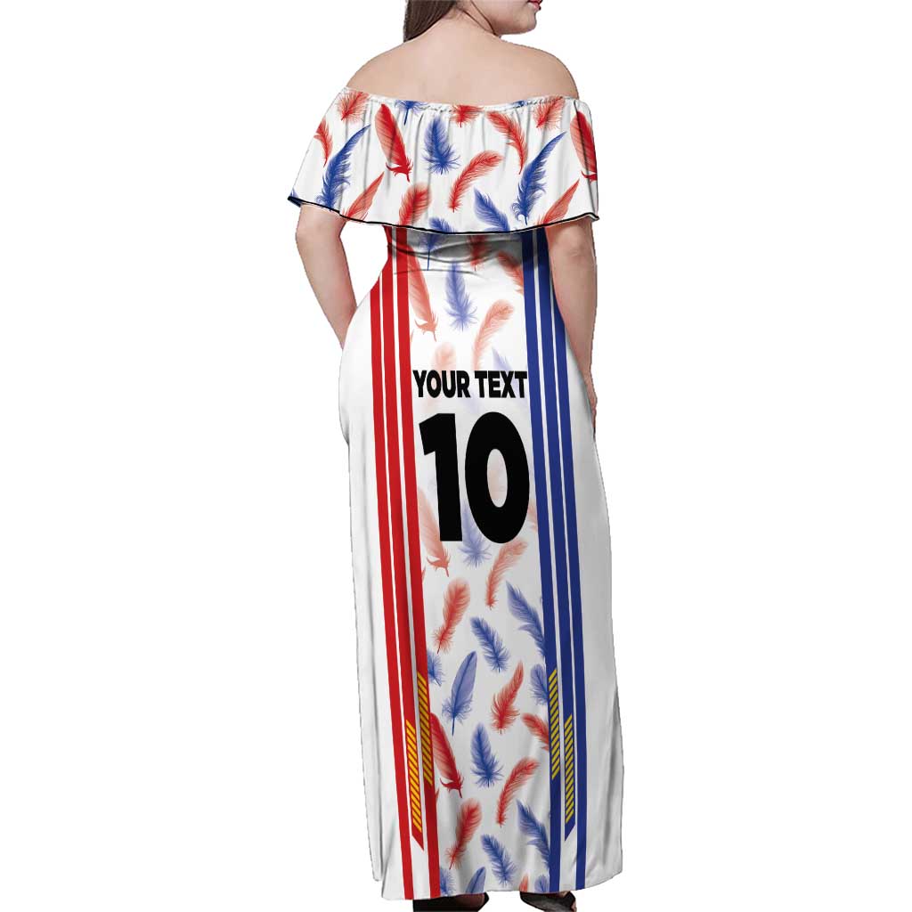 Custom Philippines Champions Football Jersey Family Matching Off Shoulder Maxi Dress and Hawaiian Shirt LT03 - Polynesian Pride