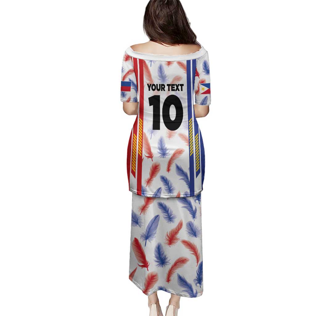 Custom Philippines Champions Football Jersey Family Matching Puletasi and Hawaiian Shirt LT03 - Polynesian Pride