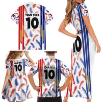 Custom Philippines Champions Football Jersey Family Matching Short Sleeve Bodycon Dress and Hawaiian Shirt LT03 - Polynesian Pride