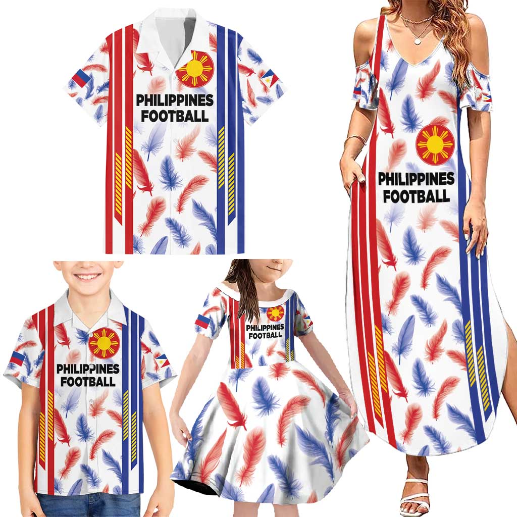 Custom Philippines Champions Football Jersey Family Matching Summer Maxi Dress and Hawaiian Shirt LT03 - Polynesian Pride
