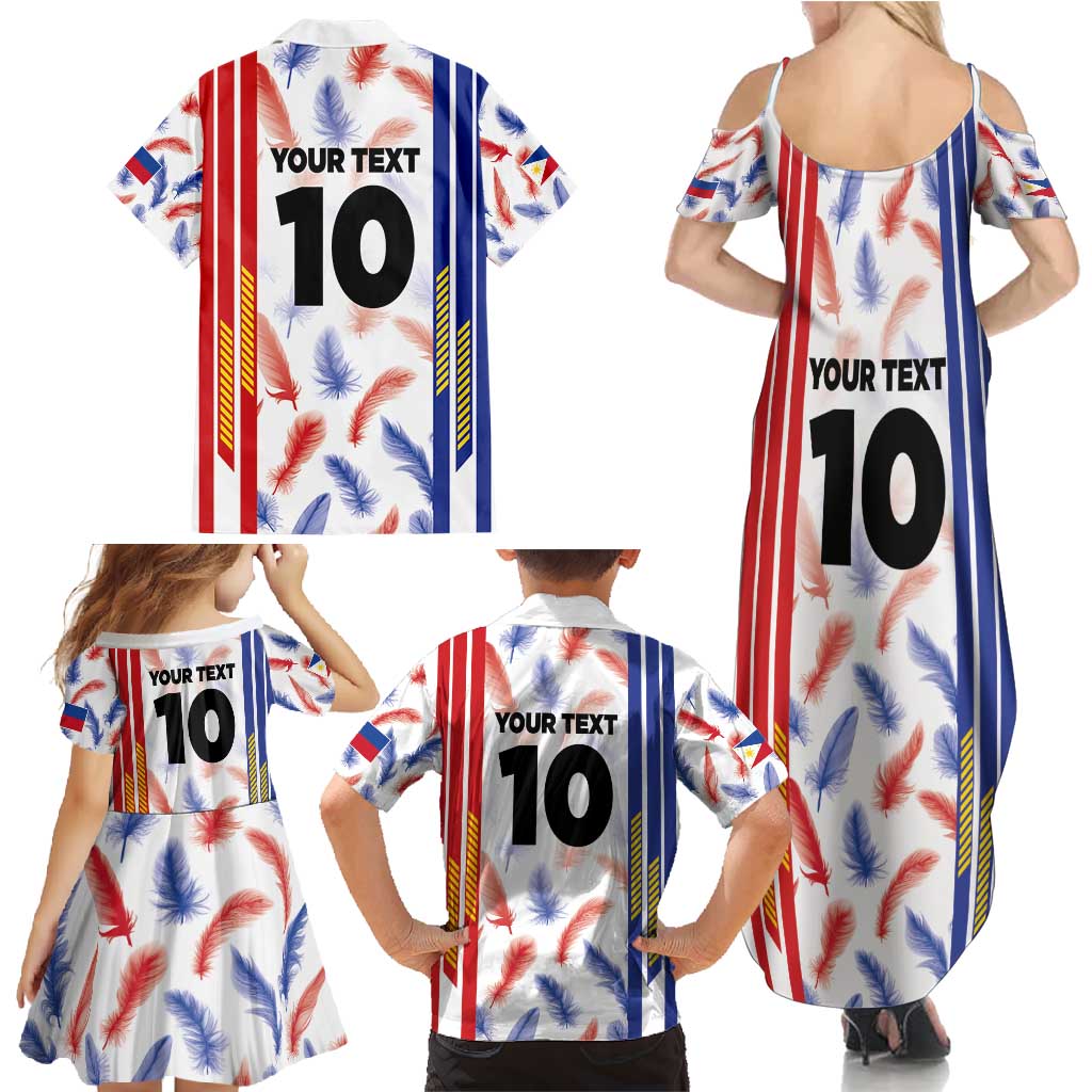 Custom Philippines Champions Football Jersey Family Matching Summer Maxi Dress and Hawaiian Shirt LT03 - Polynesian Pride