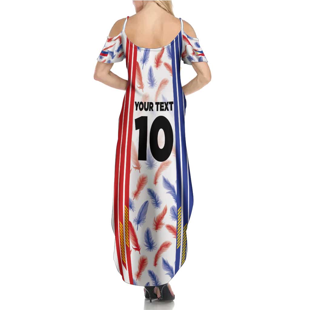 Custom Philippines Champions Football Jersey Family Matching Summer Maxi Dress and Hawaiian Shirt LT03 - Polynesian Pride