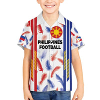 Custom Philippines Champions Football Jersey Family Matching Summer Maxi Dress and Hawaiian Shirt LT03 Son's Shirt White - Polynesian Pride