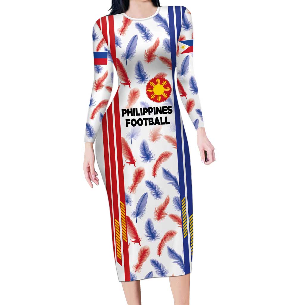 Custom Philippines Champions Football Jersey Long Sleeve Bodycon Dress