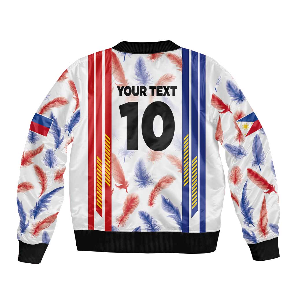 Custom Philippines Champions Football Jersey Sleeve Zip Bomber Jacket