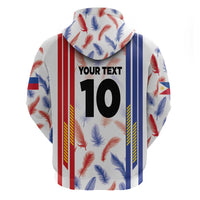 Custom Philippines Champions Football Jersey Zip Hoodie LT03 - Polynesian Pride