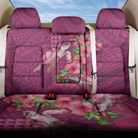 Hawaiian Turtle Love Couple Back Car Seat Cover - Sweet Hibiscus and Kakau Pattern Rose Color LT03 One Size Pink - Polynesian Pride