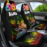 Hawaii Lei Day Car Seat Cover Hibiscus Wreath and Polynesian Pattern LT03 - Polynesian Pride