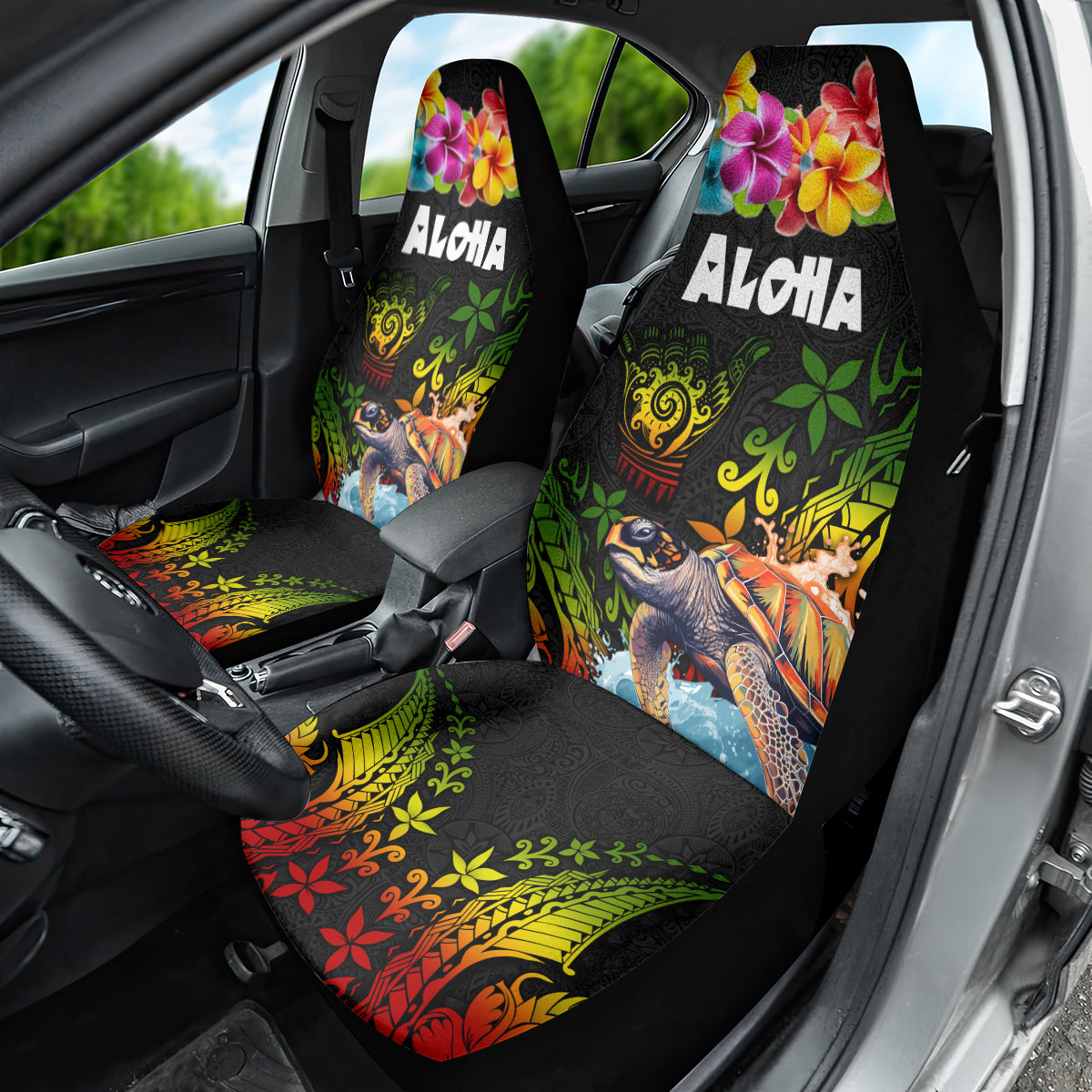 Hawaii Lei Day Car Seat Cover Hibiscus Wreath and Polynesian Pattern LT03 - Polynesian Pride