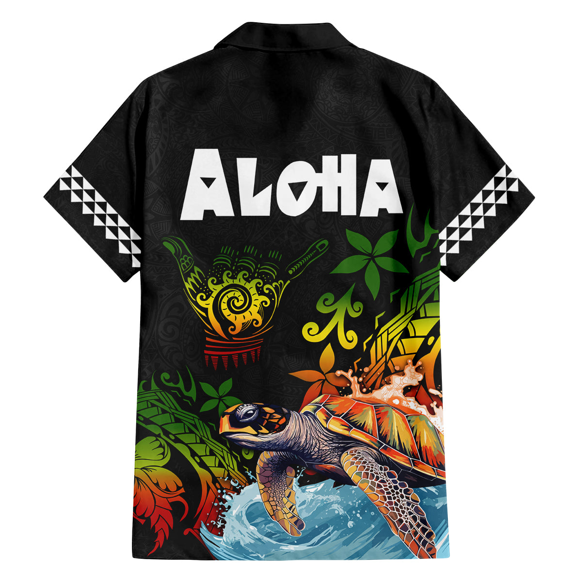 Hawaii Lei Day Family Matching Off Shoulder Maxi Dress and Hawaiian Shirt Hibiscus Wreath and Polynesian Pattern LT03 - Polynesian Pride