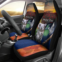 Australia and New Zealand ANZAC Day Car Seat Cover Tui Bird and Koala mix Maori and Aboriginal Pattern LT03 - Polynesian Pride